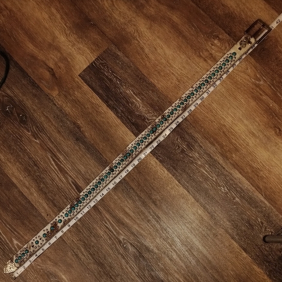 Custom Made Belt With Real Fur & Rhinestones